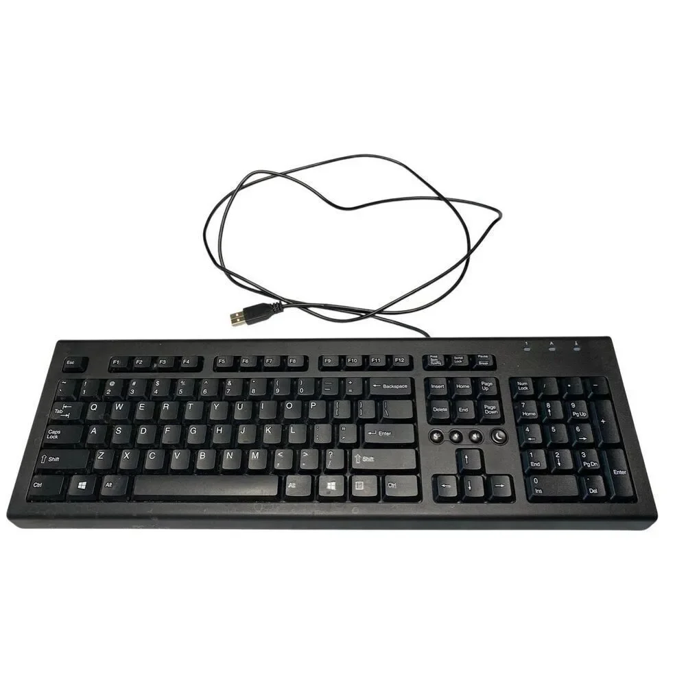 HP PR1101U USB Wired Desktop Keyboard Black Untested